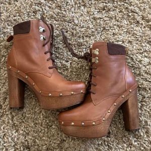 Andrea Brand Block Heel Booties